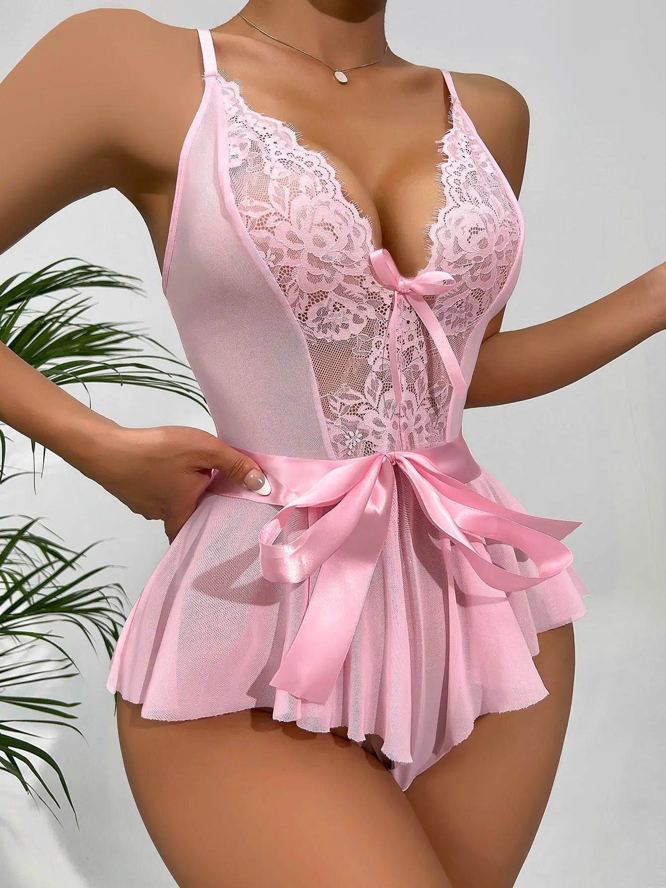 See Through Lingerie Lace Transparent Underwear Fairy Bra Kits Delicate Pajama Set
