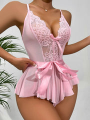 See Through Lingerie Lace Transparent Underwear Fairy Bra Kits Delicate Pajama Set
