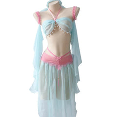 Lingerie Dunhuang Chiffon Ancient Style Hanfu Skirt Bra Set