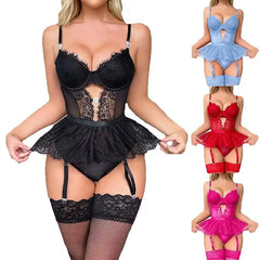 Hot Erotic Lingerie Sets See-Through Lace Underwear Sissy Bra