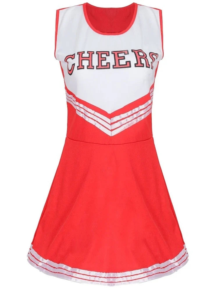 Cheerleader Costume Sleeveless Print Cheerleading