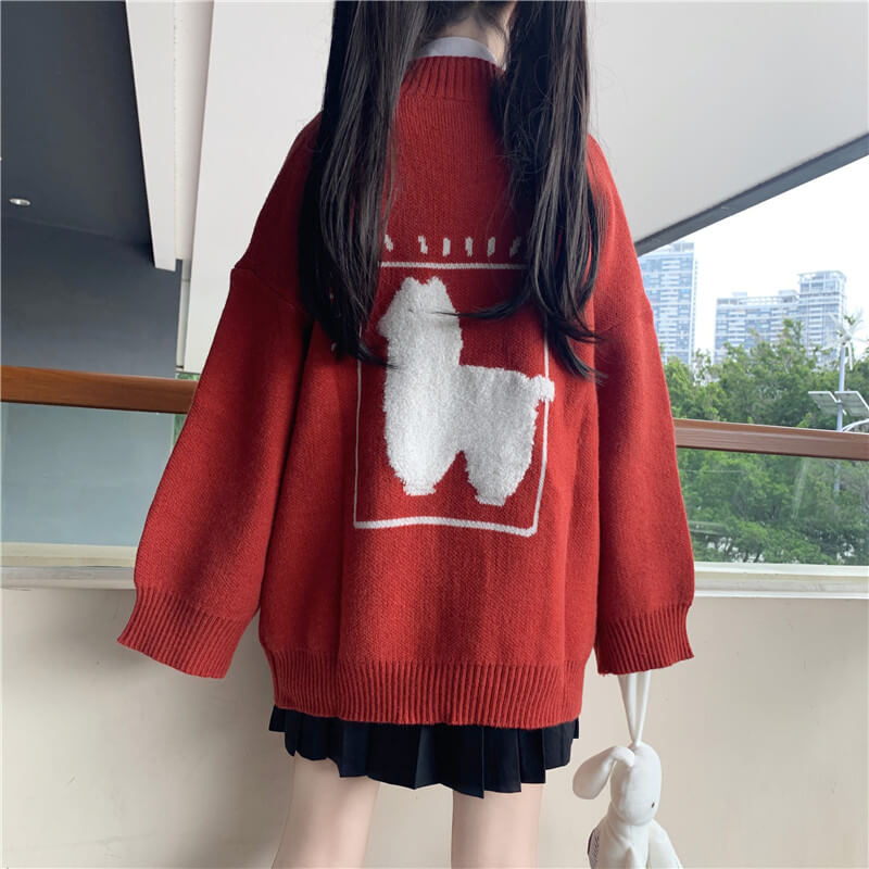 Sheep Knitted Cardigan Sweater