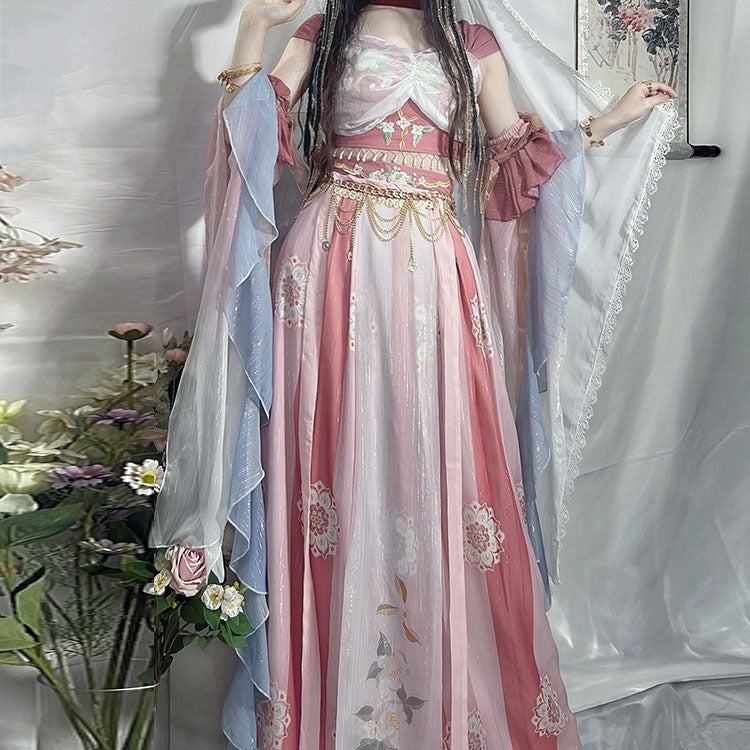 Sweet Flower Hanfu Dress