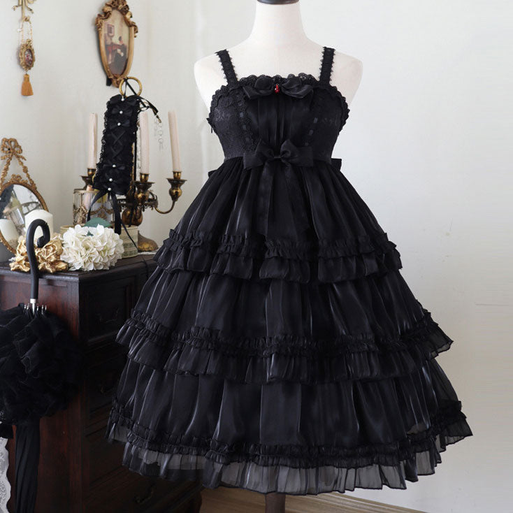 Sweet Lace Bow Kawaii Dress