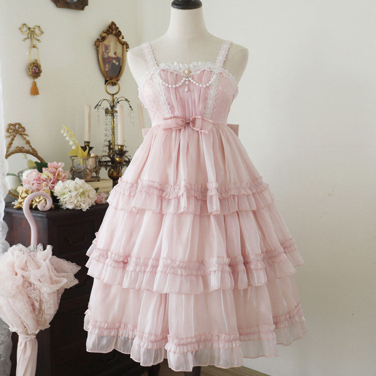 Sweet Lace Bow Kawaii Dress