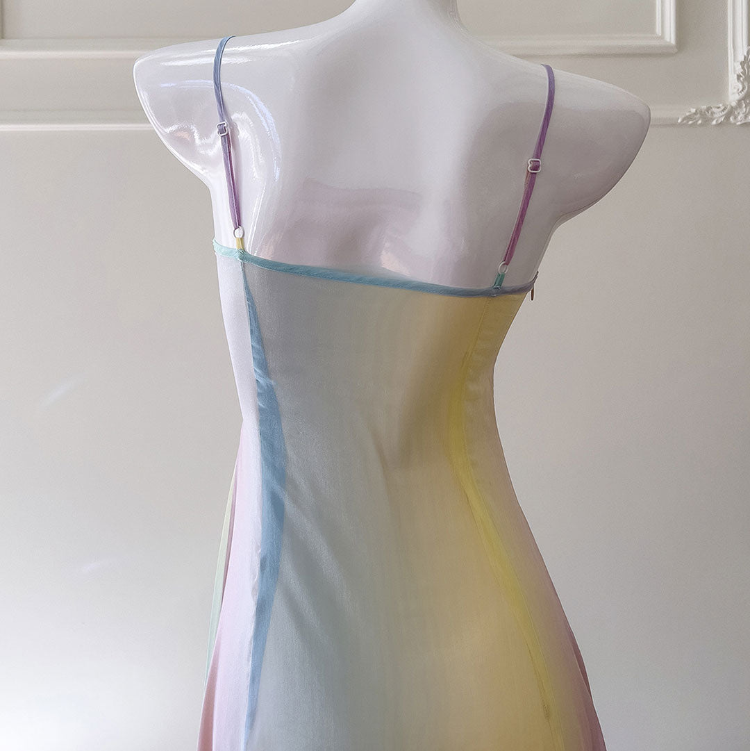 Sweet Rainbow Mesh Dress