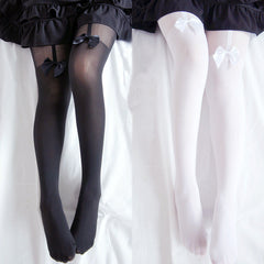 Black/white Bowknot Pantyhose