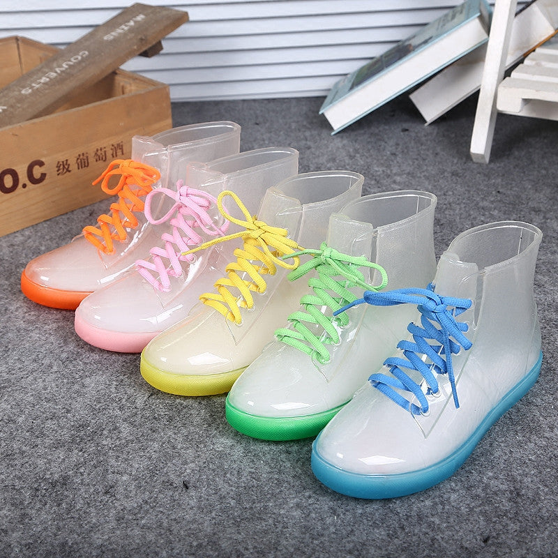 Candy Color Transparent Rain Boots