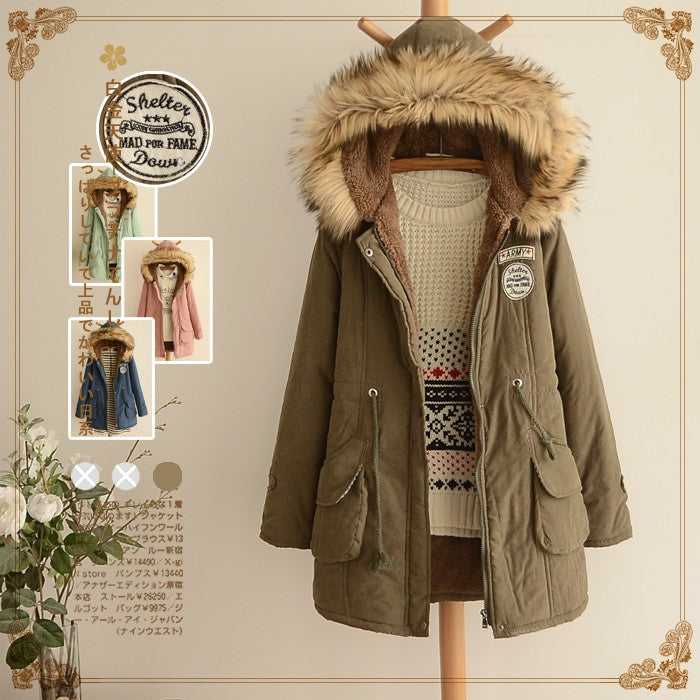 Plush Zipper Hoodie Coat