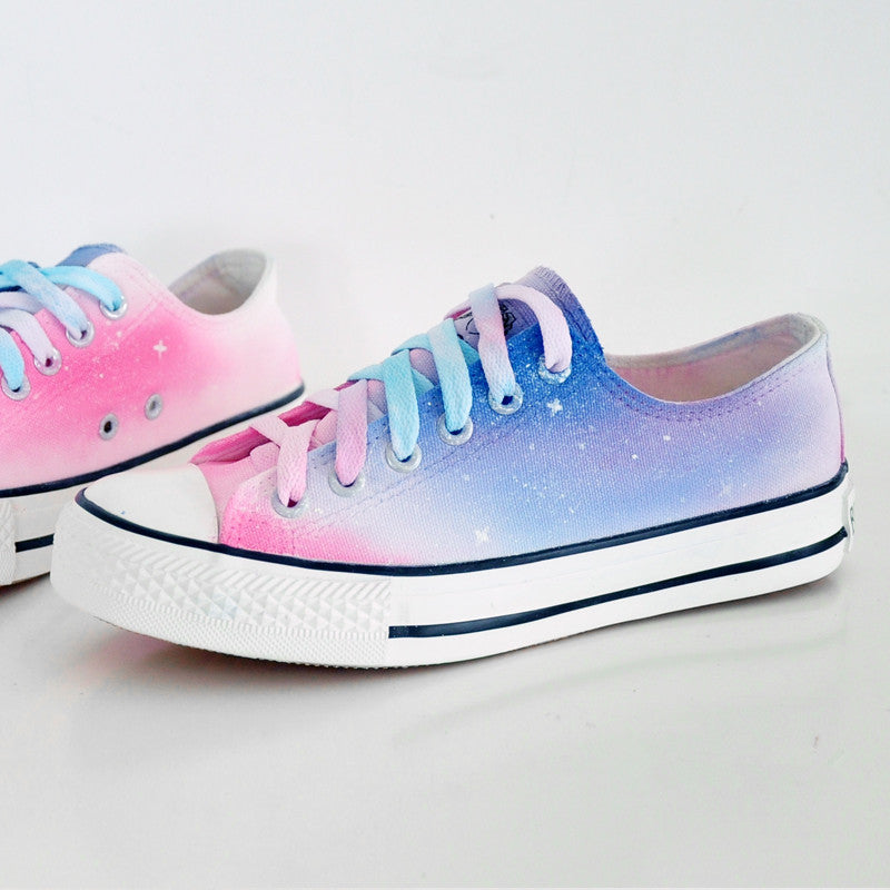 Harajuku Galaxy Gradient Hand Painted Shoes