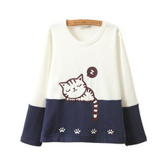 Cute Cat Fleece Pullover