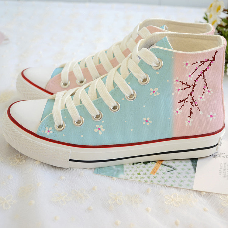 Graffiti Floral Canvas Shoes