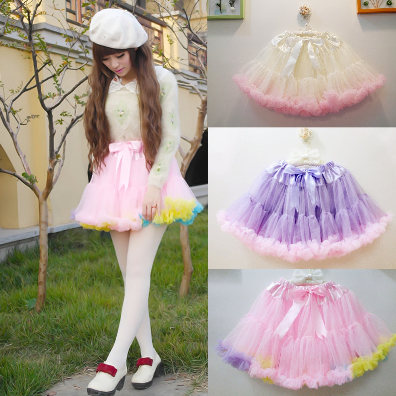 Cnady Rainbow Tutu Skirt