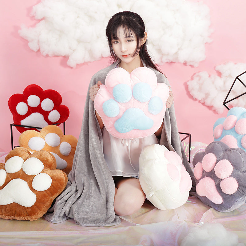 Cat Paw Pillow + Blanket