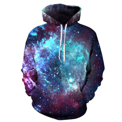 Unisex 3D Novelty Hoodies Graphic Print Galaxy Hoodies Pullover Sweatshirt Pockets