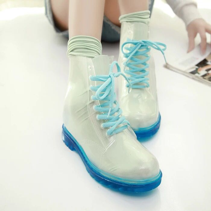 Transparent Candy Color Rain Boots