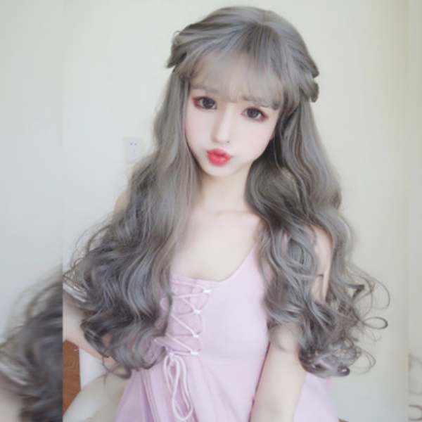 Grey Cosplay Curly Hair