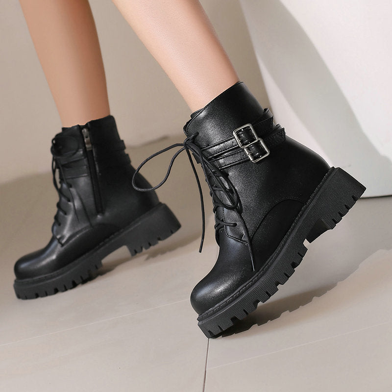 Warm Lace-up Ankle Boots