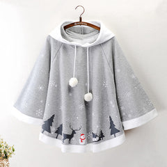 Winter Christmas Snowman Cape Coat