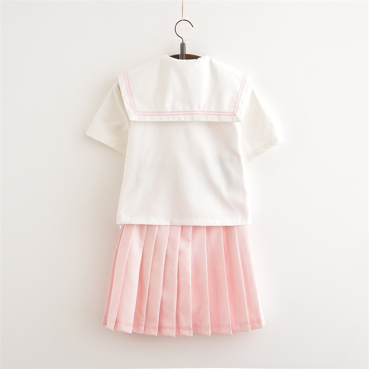 Pink JK Uniform Students Skirts Set