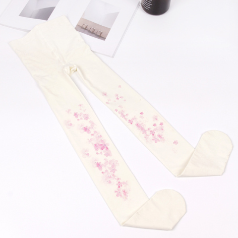 Japanese Kawaii Sakura Printing Pantyhose