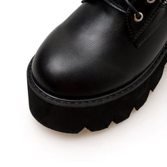 Motorradstiefel mit Reißverschluss und runder Spitze