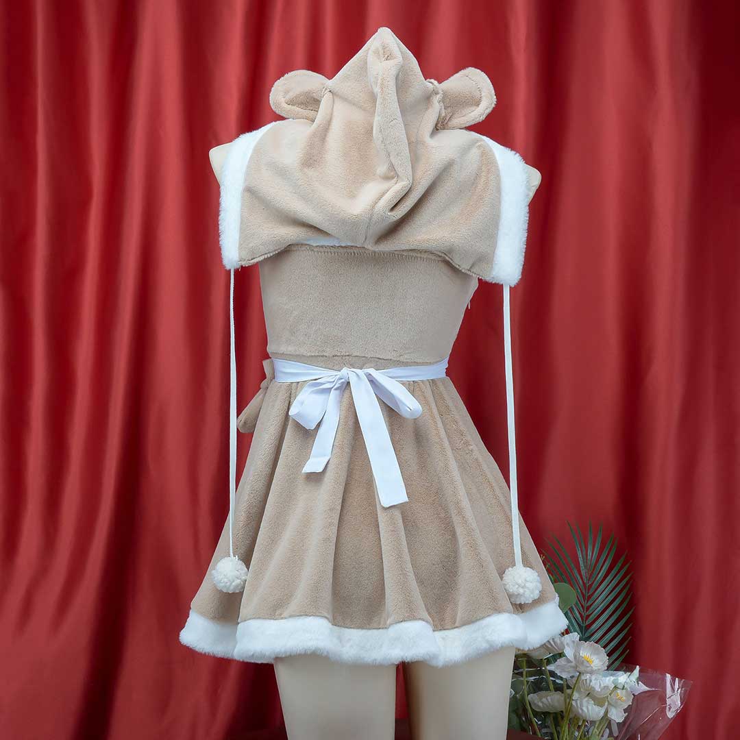 Plush Bow Bear Maid Dress