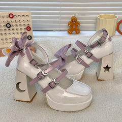 Bow Star Moon Heels Shoes