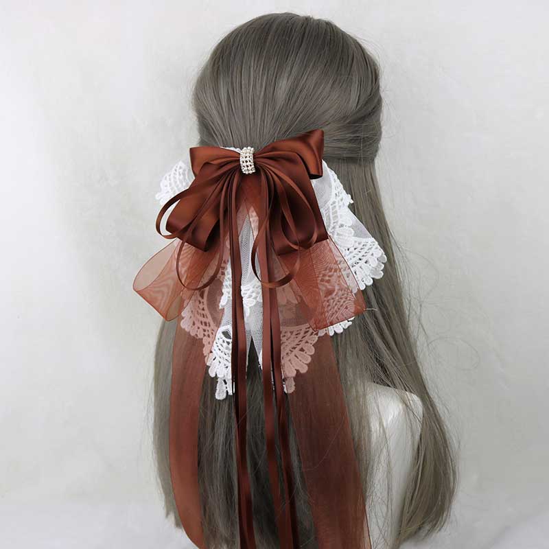 Lace Flower Bow Hair Pin