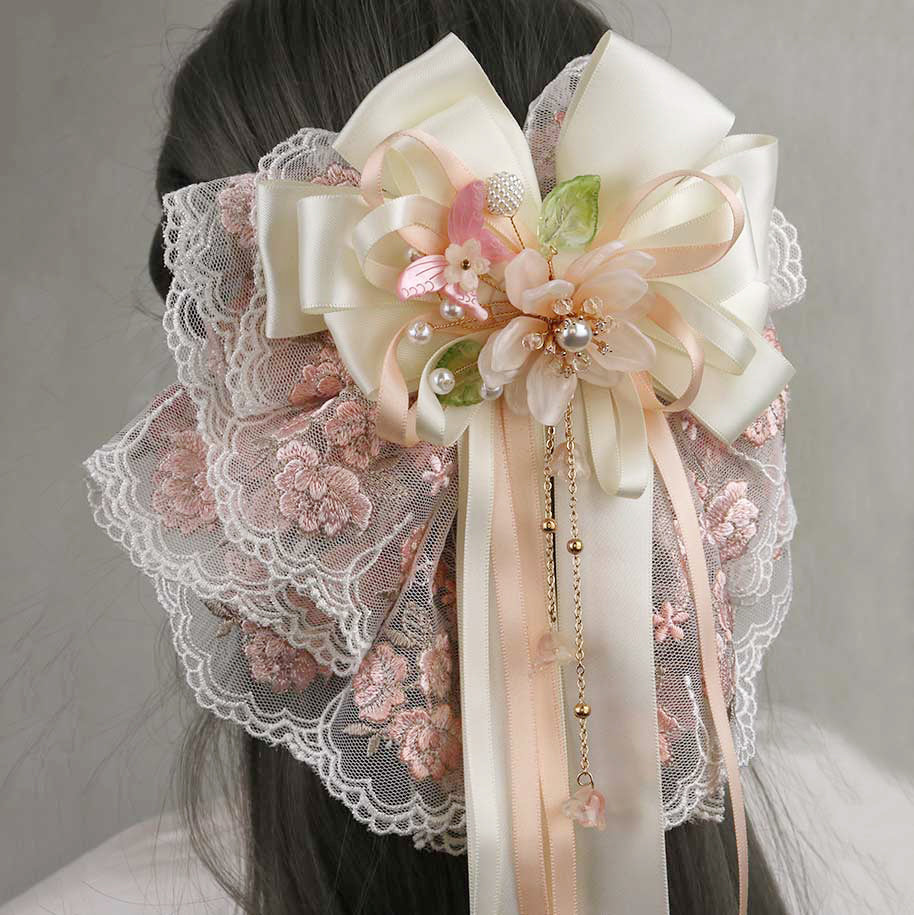 Flower Bow Hair Pin