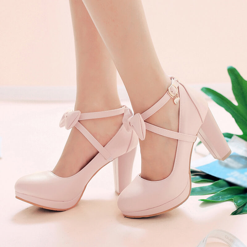 Bow High Heels Shoes