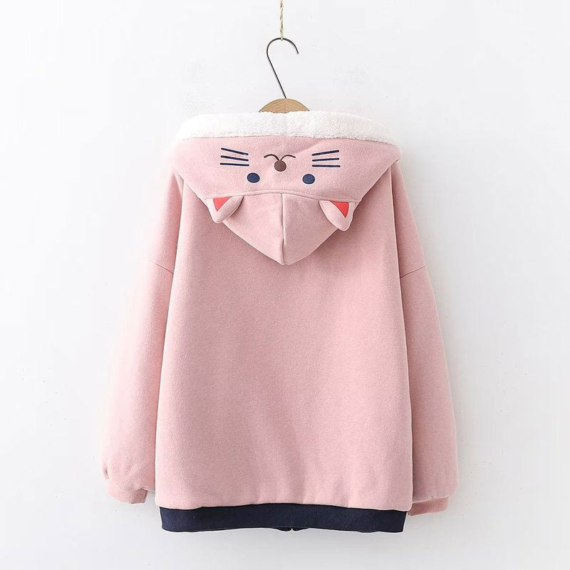 Cute Cat Hoodie Rabbit Coat