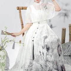 Bamboo Leaf Ink Hanfu Dress