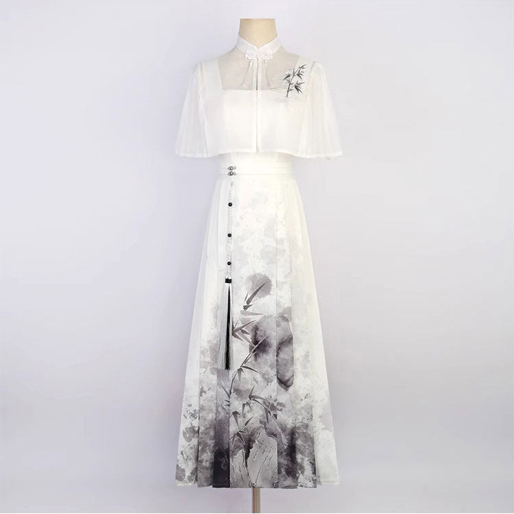 Bamboo Leaf Ink Hanfu Dress