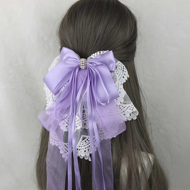 Lace Flower Bow Hair Pin