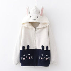 Cute Cat Hoodie Rabbit Coat