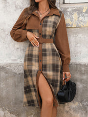 Plaid Patchwork Dress