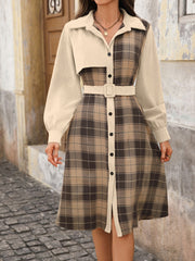 Plaid Patchwork Dress