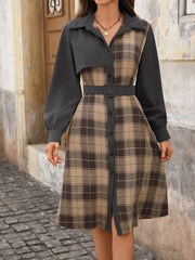 Plaid Patchwork Dress