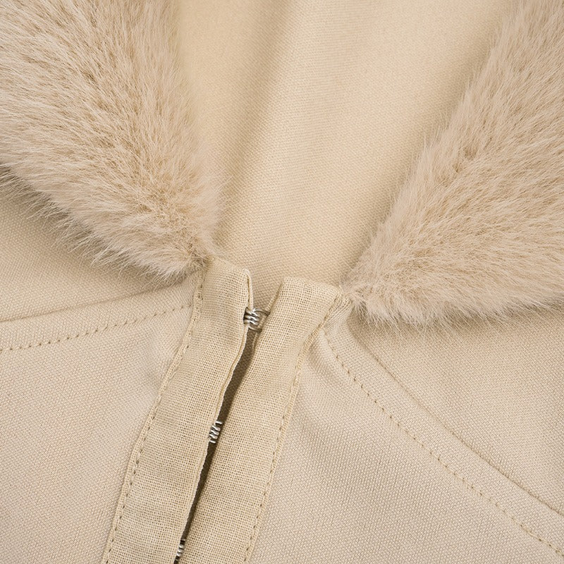 Hook-Button Lapel Top Hip-Hugging Mini Skirt Suit