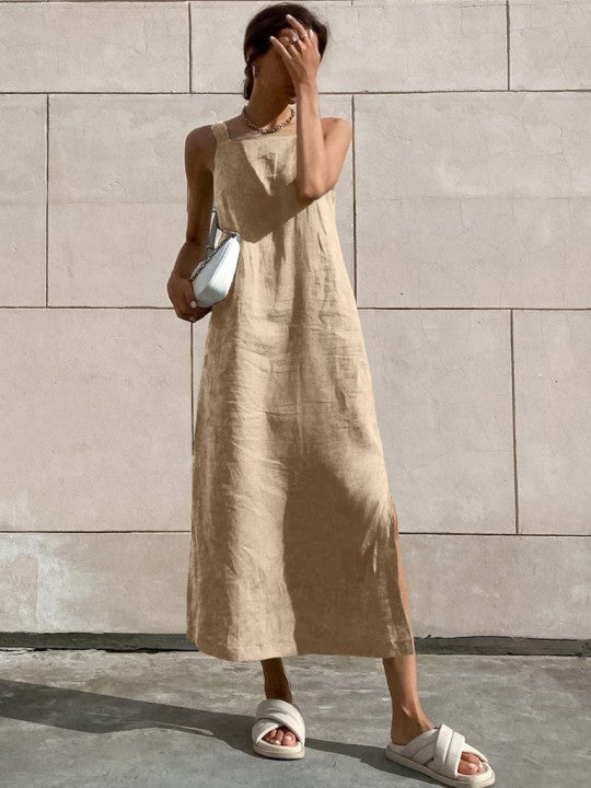 Minimalism Cotton Cami Long Dress