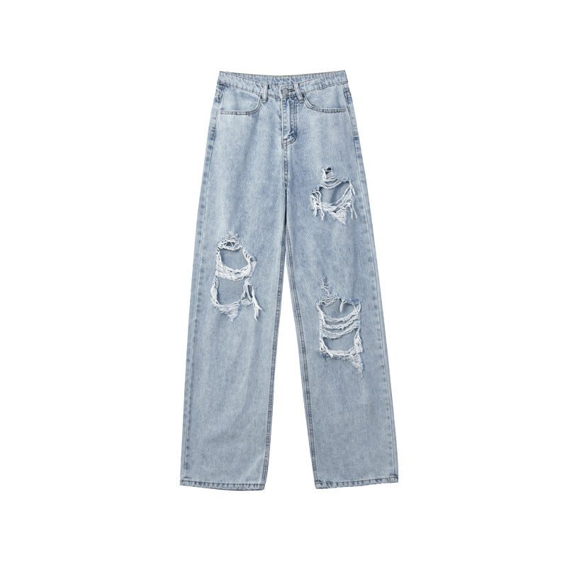 Loose Student Straight-leg Daddy Wide-leg Jeans