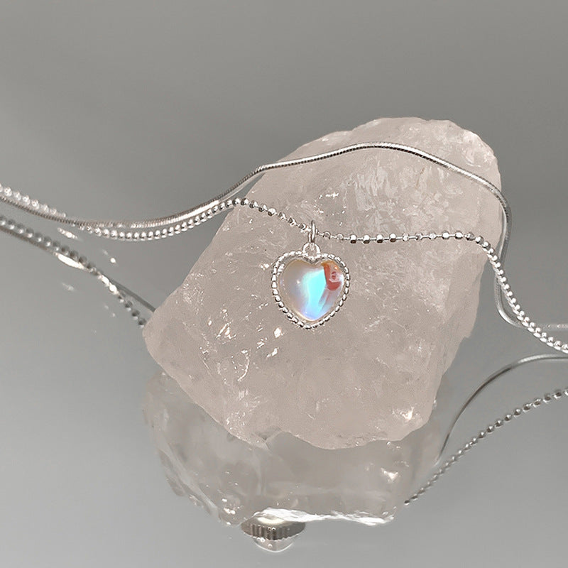 Gradient Gem Heart Necklace