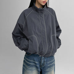 Gorpcore Seam Detail Splice Turtleneck Jacket