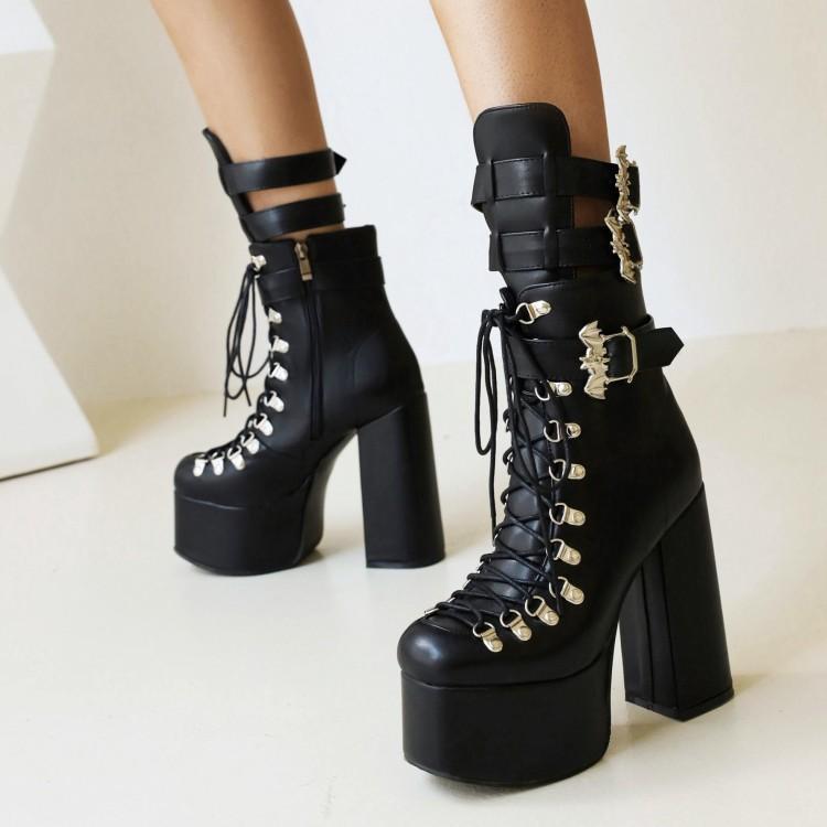 Goth Punk High Heels Boots