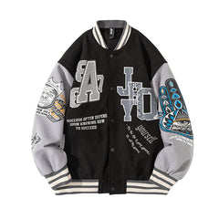 Vintage Patchwork Varsity Jacket