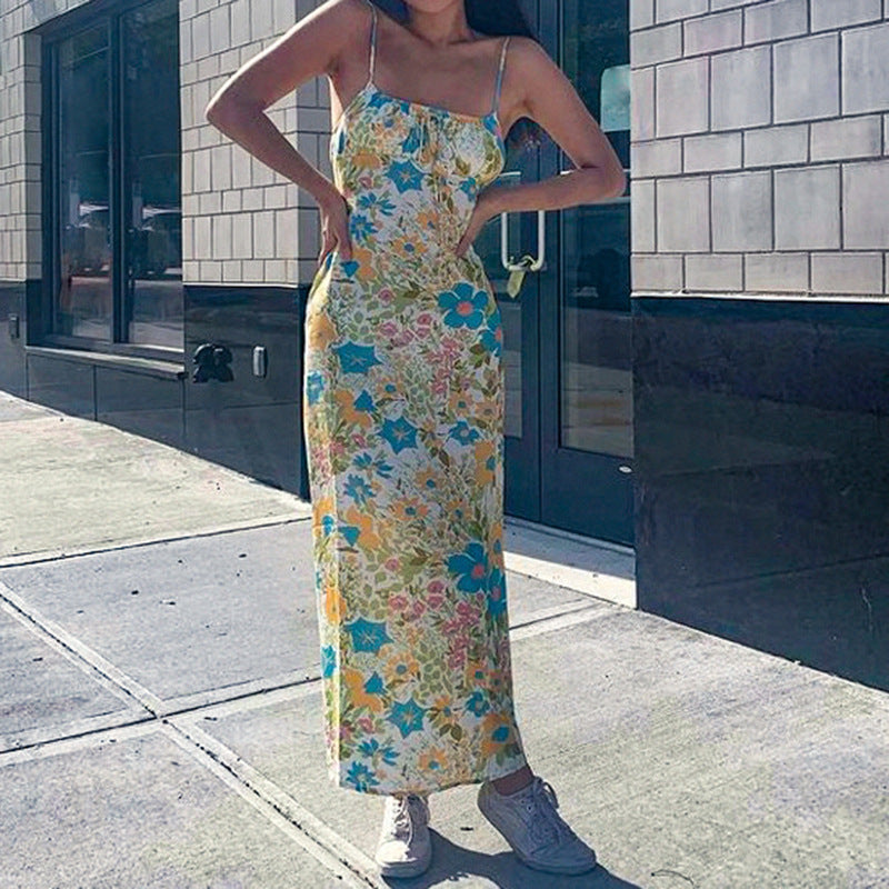 Casual Flowers Long Dress