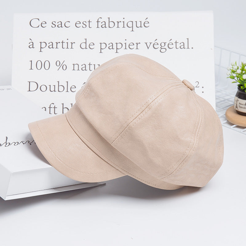 Casual PU casual hat