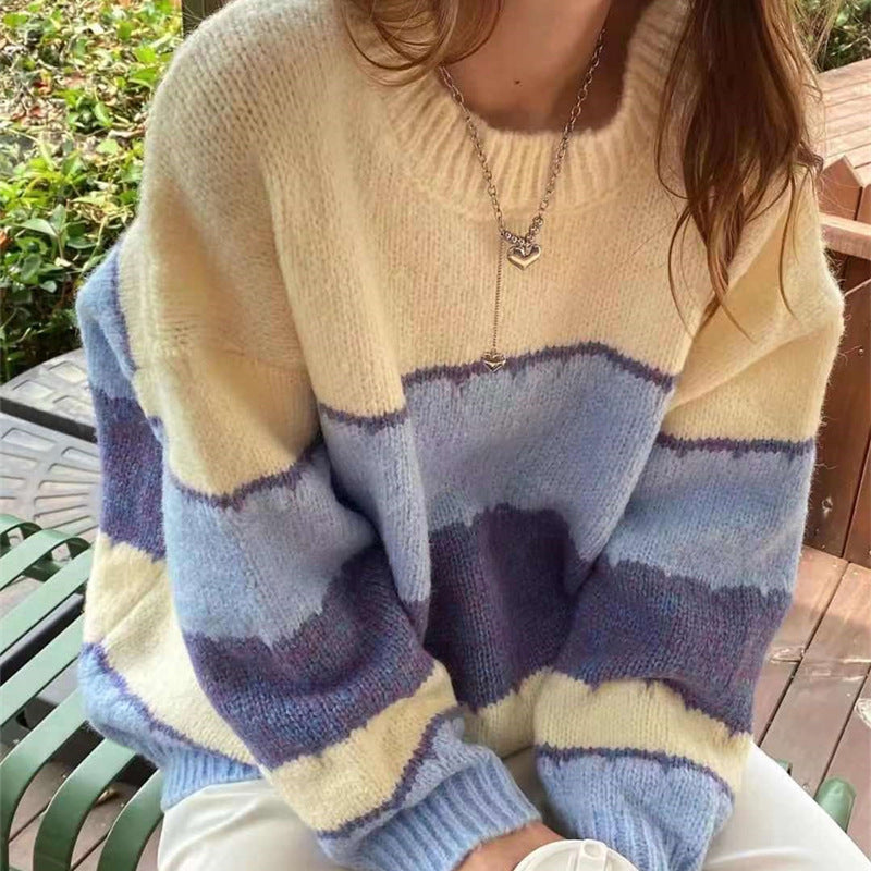 Color Block Striped Sweater