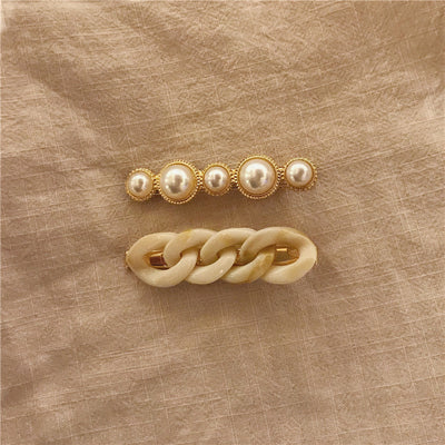 Wind chain pearl hairpin combination